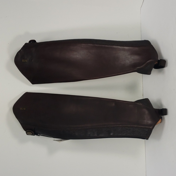 NWT TREDSTEP IRELAND CUSTOM FIT LEATHER HALF CHAPS WOMEN'S CALF 12" HIG… - Picture 3 of 16